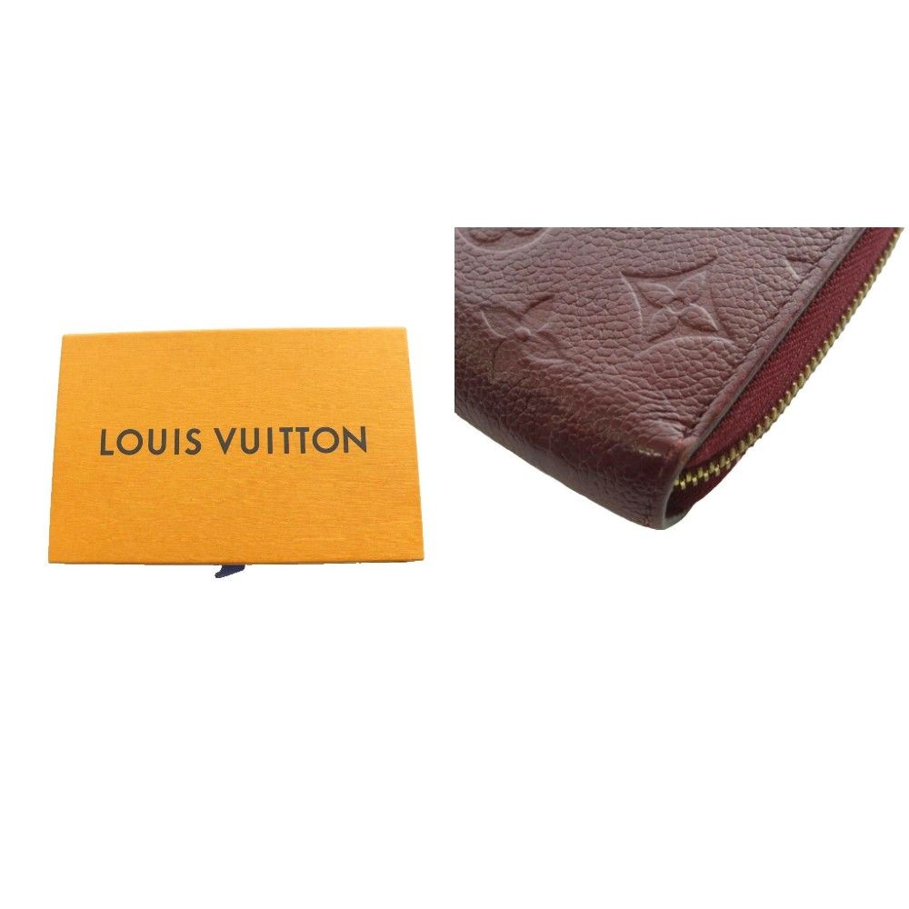 Louis Vuitton Monogram Empreinte Zippy Wallet Zip Around Leather Bordeaux SS — view 9