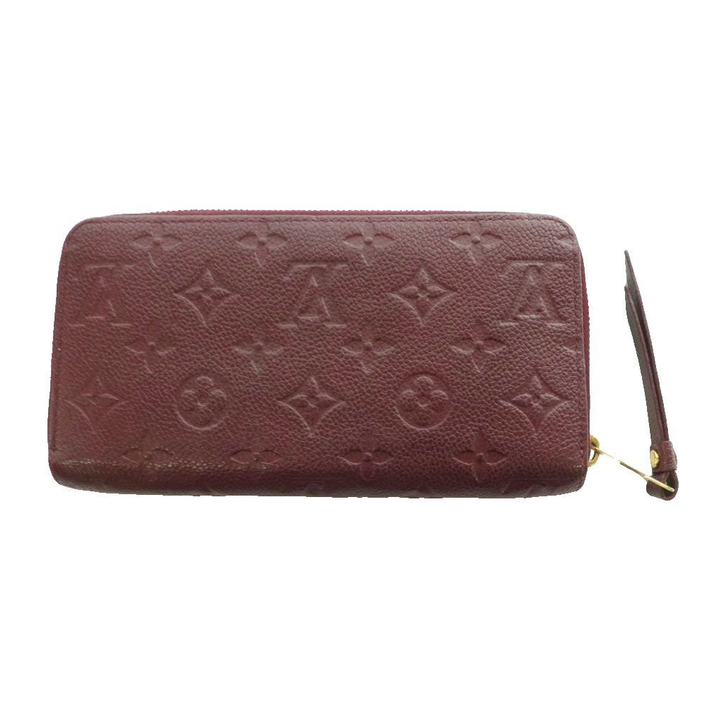 Louis Vuitton Monogram Empreinte Zippy Wallet Zip Around Leather Bordeaux SS — view 2