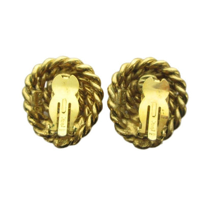 Saint Laurent Yves YSL Vintage Earrings Clip on Gold — view 2