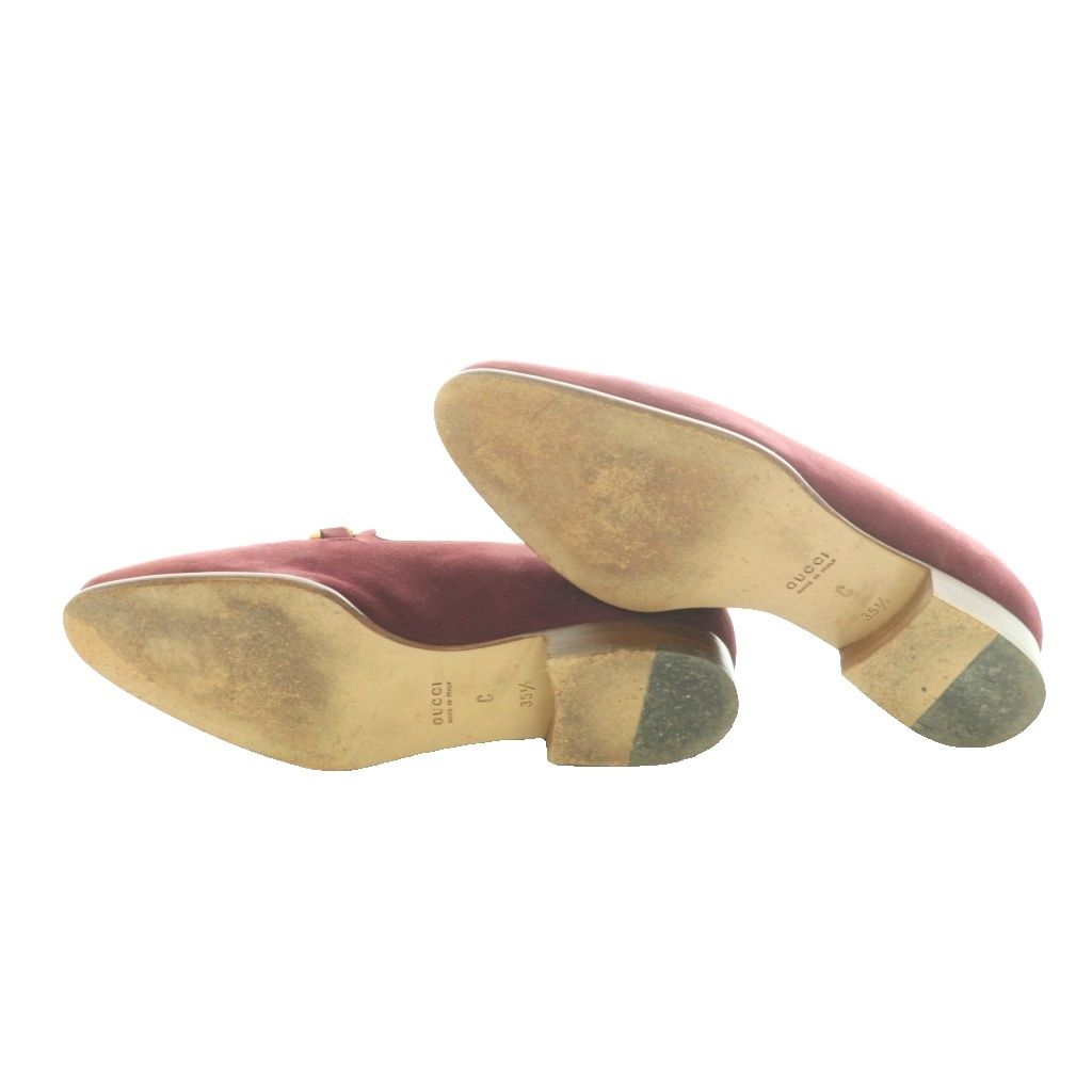 Gucci Bamboo Suede Loafers 35.5 Bordeaux SS — view 6