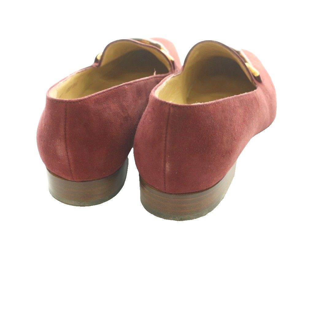 Gucci Bamboo Suede Loafers 35.5 Bordeaux SS — view 5