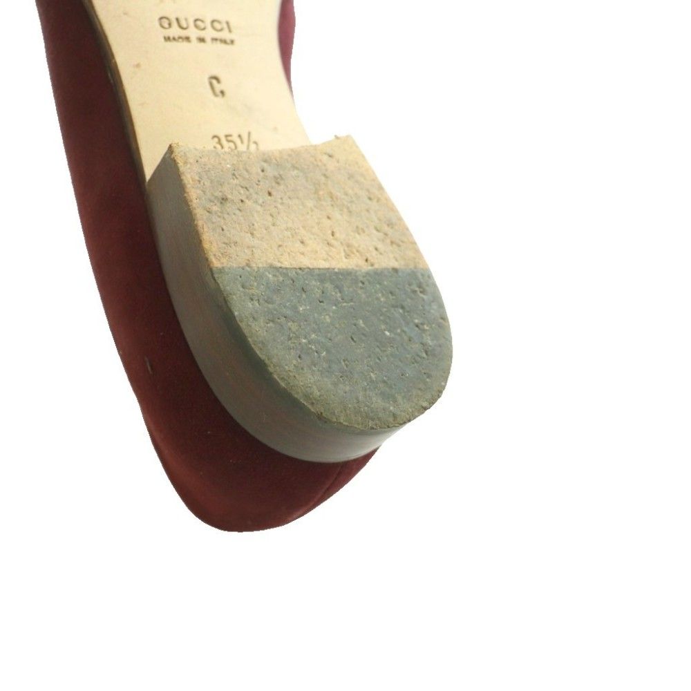 Gucci Bamboo Suede Loafers 35.5 Bordeaux SS — view 8