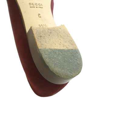 Gucci Bamboo Suede Loafers 35.5 Bordeaux SS — view 8