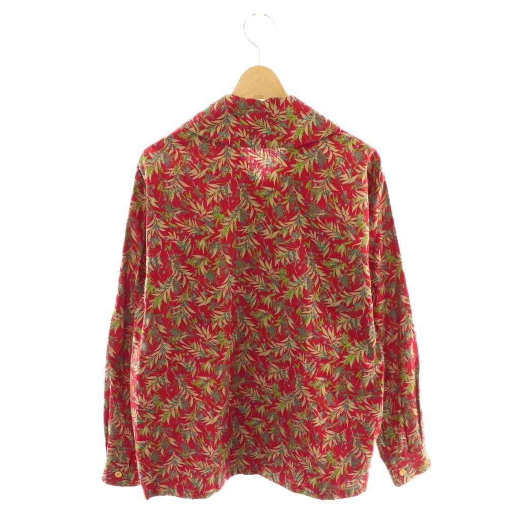 Dior Sports Shirt Blouse Long Sleeve Floral Pattern Open Collar All Over M — view 2
