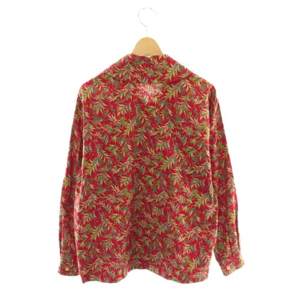 Dior Sports Shirt Blouse Long Sleeve Floral Pattern Open Collar All Over M — view 2