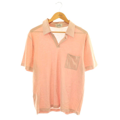 Hermes T-Shirt Short Sleeve Skipper Top Cotton XL Pink