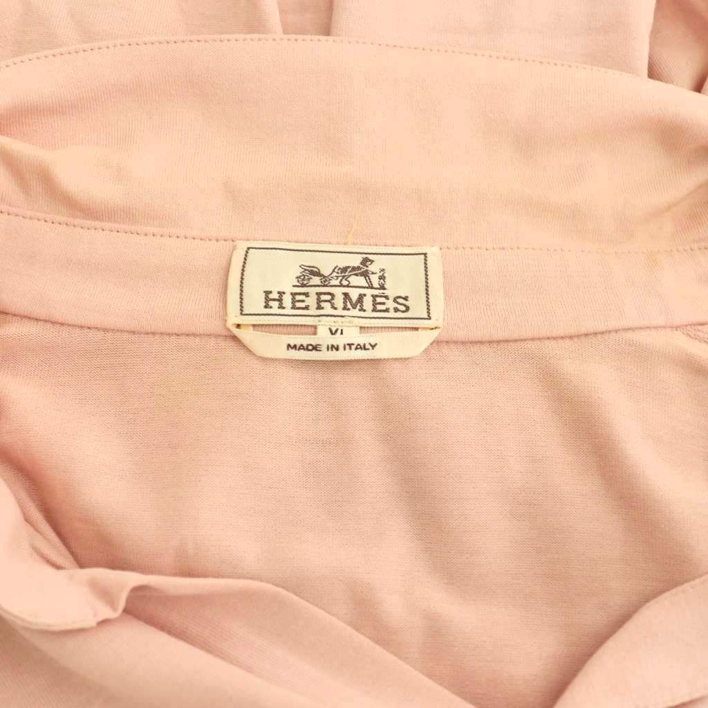 Hermes T-Shirt Short Sleeve Skipper Top Cotton XL Pink — view 5