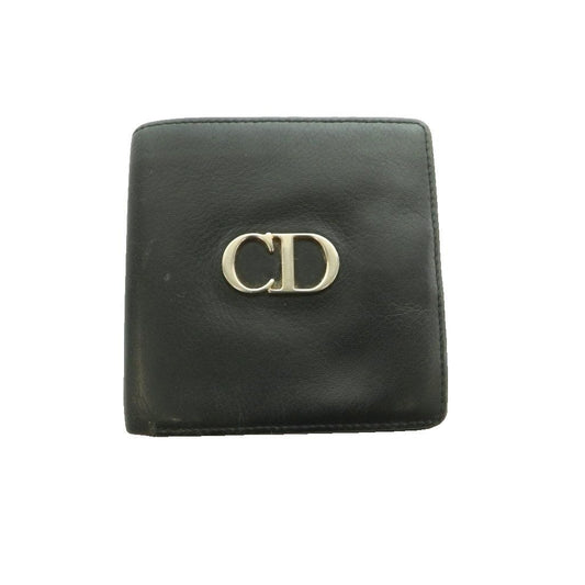 Dior Bifold Wallet CD Logo Leather Black SS