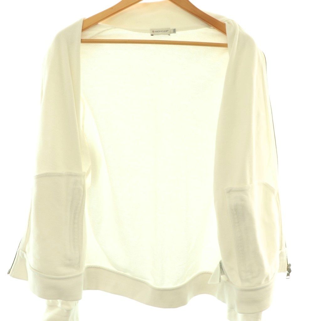Moncler Maglia Cardigan Jacket Zip Up Cotton XXL White — view 3