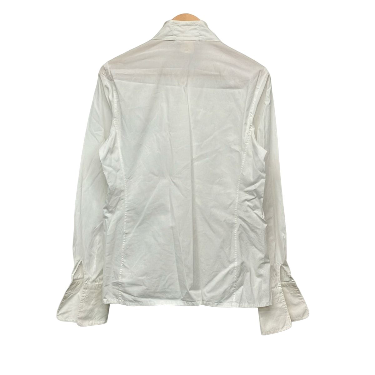 Hermes Long Sleeve Shirt Blouse 40 M White — view 2