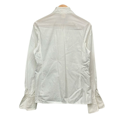 Hermes Long Sleeve Shirt Blouse 40 M White — view 2
