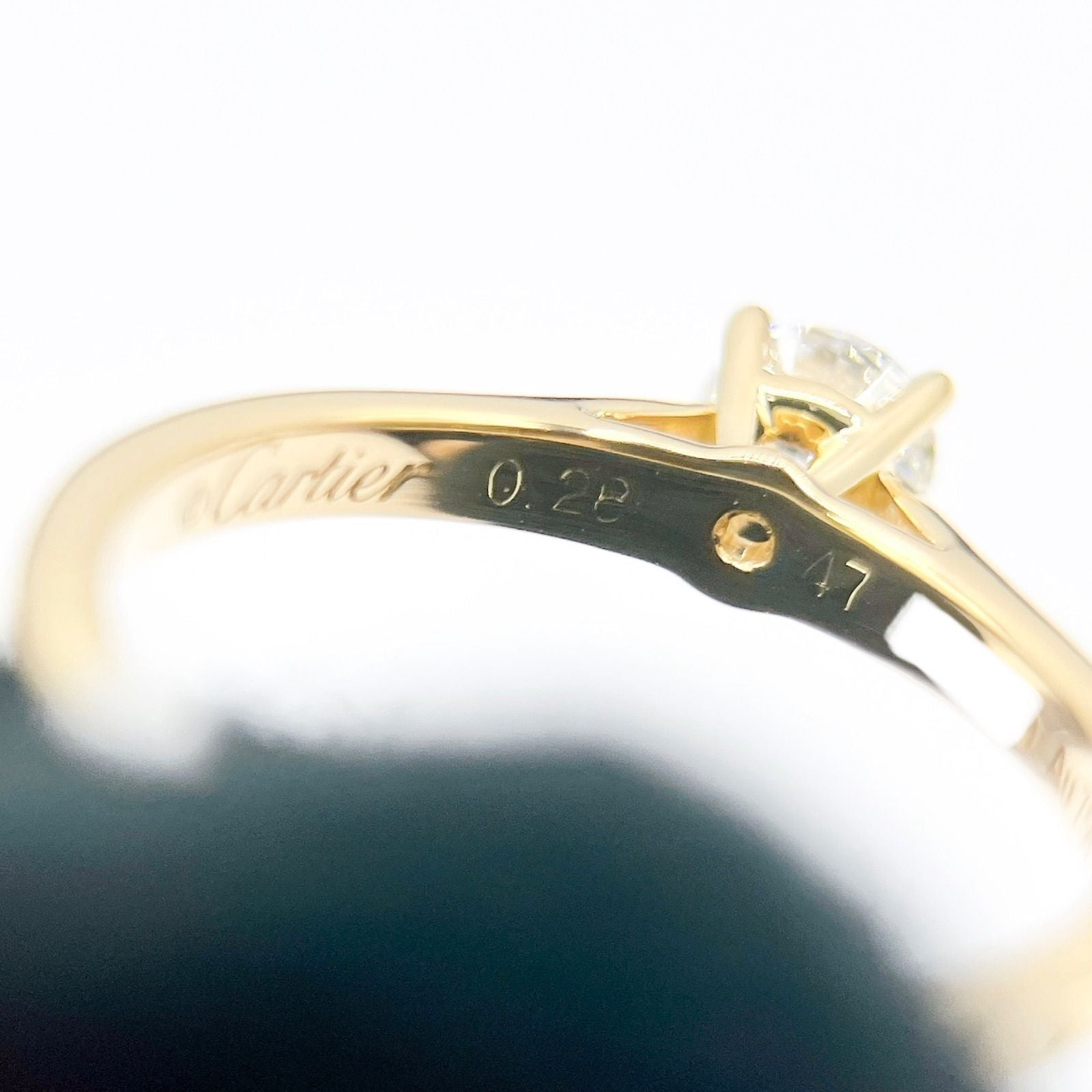 Cartier Solitaire Diamond Yellow Gold Gia Ring — view 5