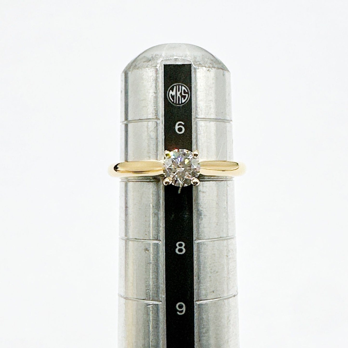 Cartier Solitaire Diamond Yellow Gold Gia Ring — view 8
