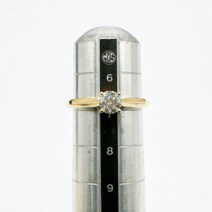 Cartier Solitaire Diamond Yellow Gold Gia Ring — view 8
