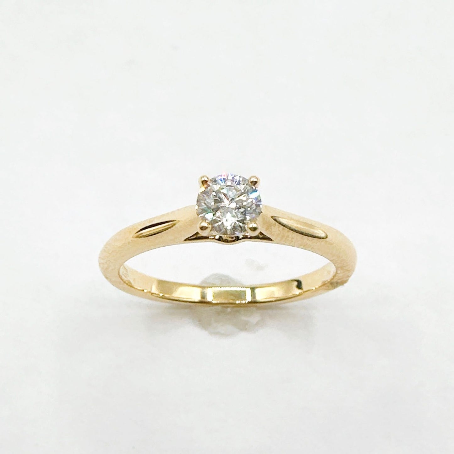 Cartier Solitaire Diamond Yellow Gold Gia Ring — view 3