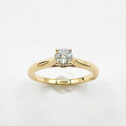 Cartier Solitaire Diamond Yellow Gold Gia Ring — view 3