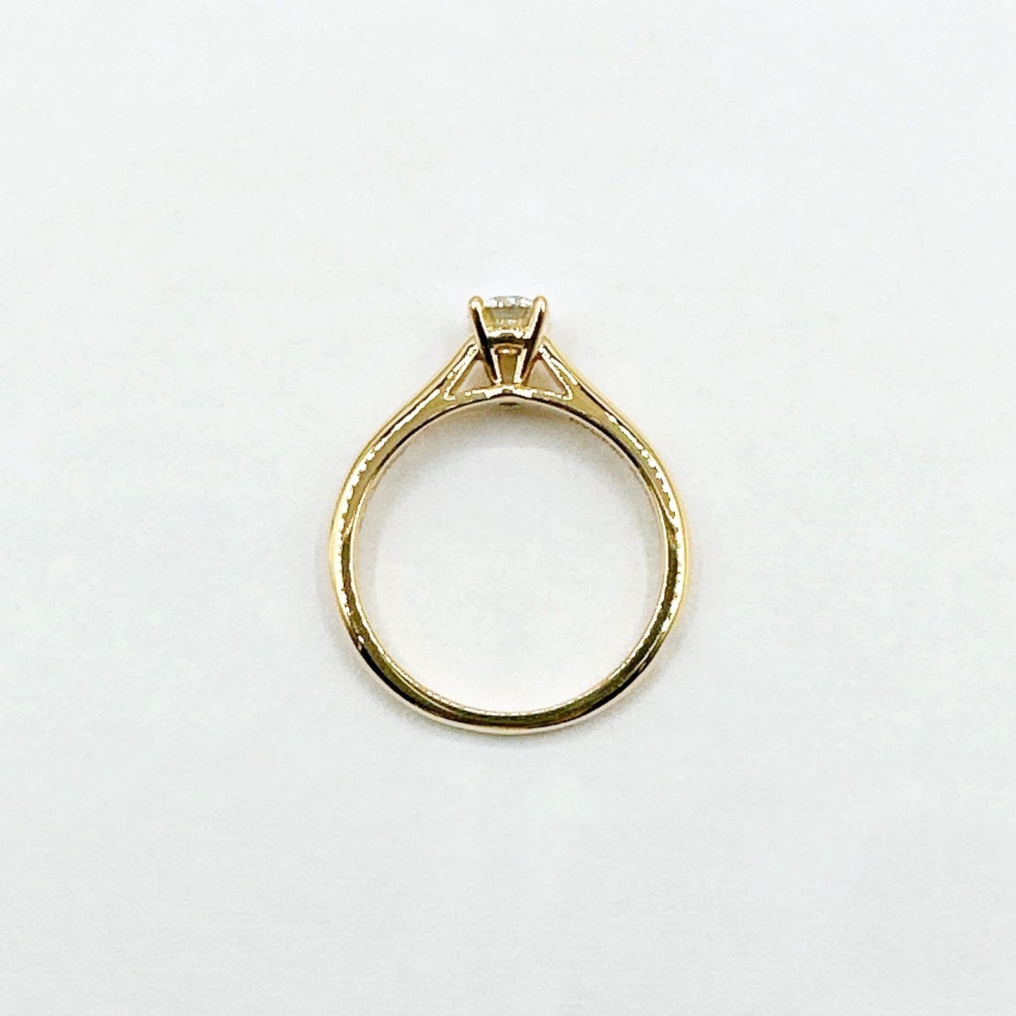 Cartier Solitaire Diamond Yellow Gold Gia Ring — view 7