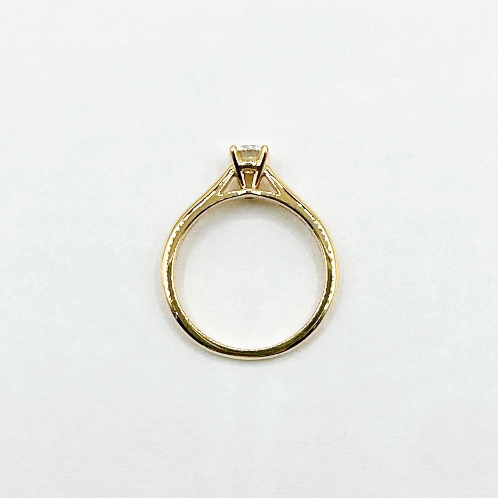 Cartier Solitaire Diamond Yellow Gold Gia Ring — view 7