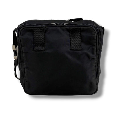 Prada Triangle Logo Mini Shoulder Bag Cross Tessuto Nylon Black Nero Pochette — view 4