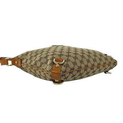 Gucci GG Logo Canvas Leather Shoulder Bag Mini Tote Crossbody Brown — view 7