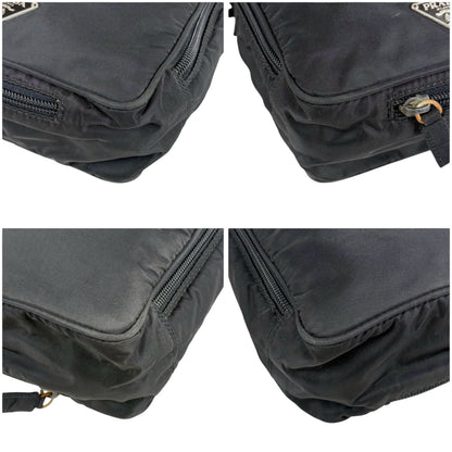 Prada Triangle Logo Mini Shoulder Bag Cross Tessuto Nylon Black Nero Pochette — view 7