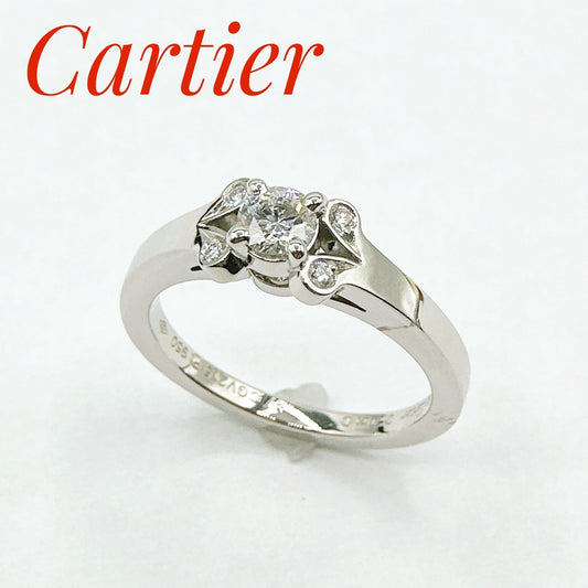 Cartier Ballerina Diamond Platinum Gia Ring 47 No 7