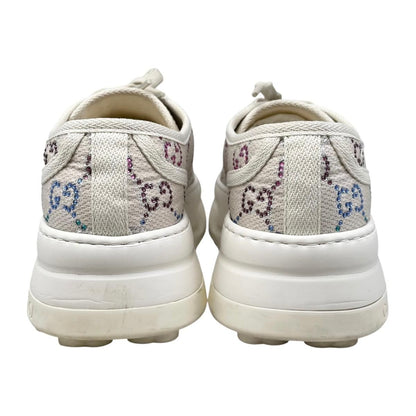 Gucci Sneakers GG Canvas Rhinestone 37 Crystal Multicolor Beige — view 4