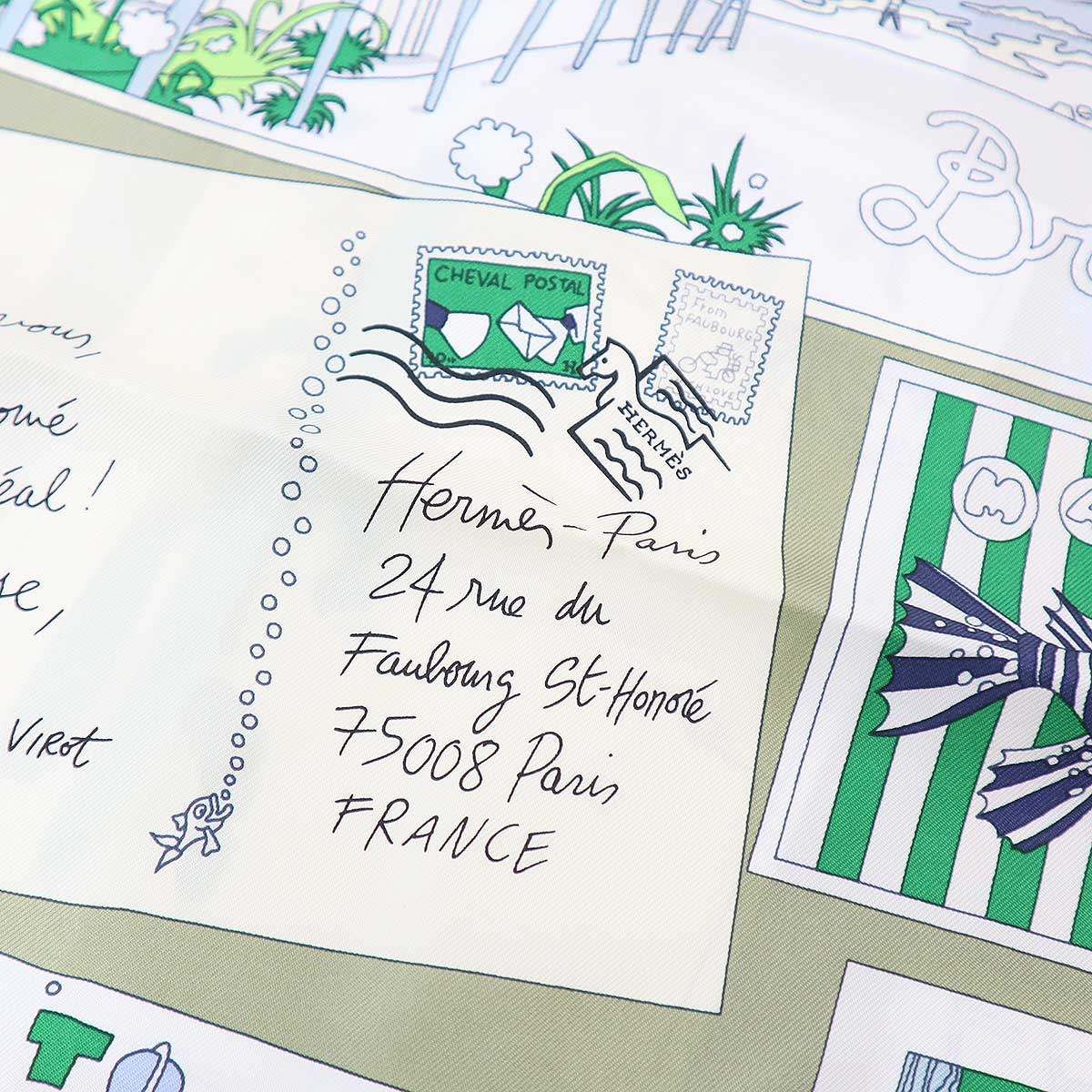 Hermes on Est Bien Ici! Carre 90 Favorite Place Silk Scarf — view 2