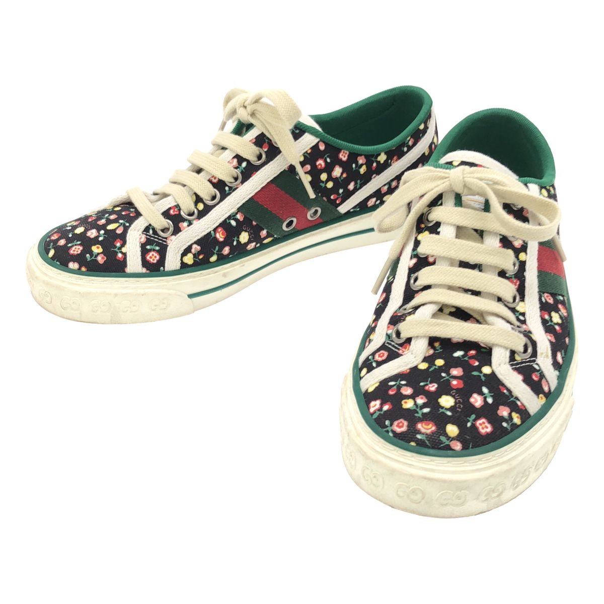 Gucci Liberty Low Cut Canvas Sneakers Green