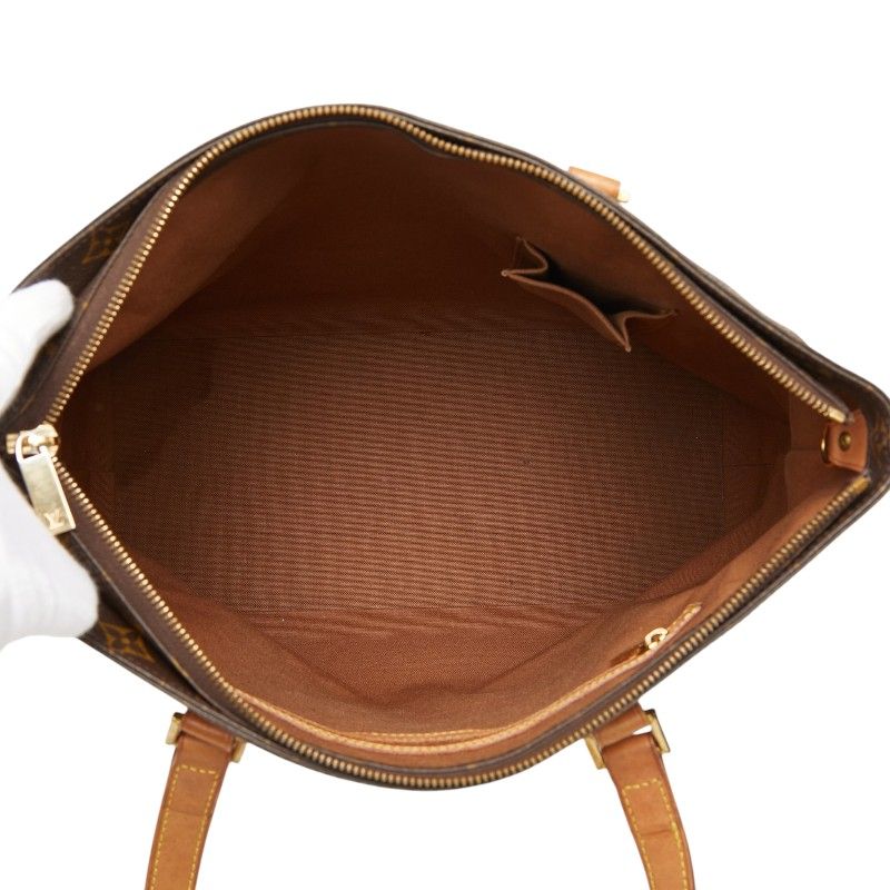 Louis Vuitton Monogram Cabas Mezzo Shoulder Bag Tote Brown Leather — view 9