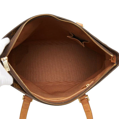 Louis Vuitton Monogram Cabas Mezzo Shoulder Bag Tote Brown Leather — view 9
