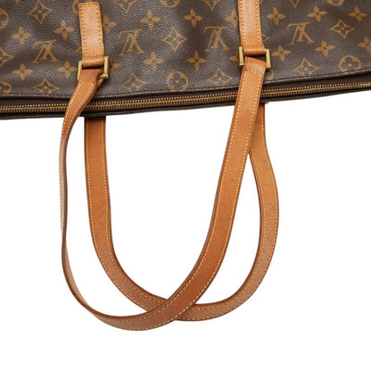Louis Vuitton Monogram Cabas Mezzo Shoulder Bag Tote Brown Leather — view 8