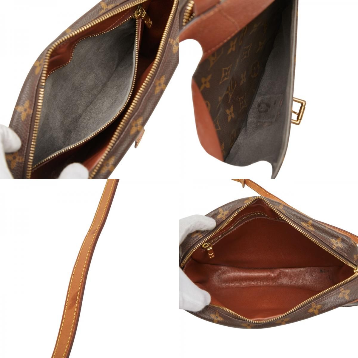 Louis Vuitton Monogram Jeune Fille MM Shoulder Bag Brown Leather — view 9