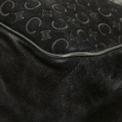 Celine C Macadam Boogie Bag Handbag Black Suede Leather — view 4