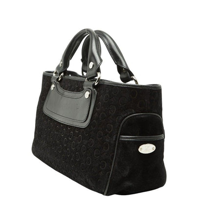 Celine C Macadam Boogie Bag Handbag Black Suede Leather — view 2