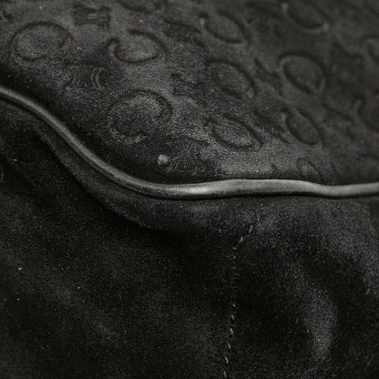 Celine C Macadam Boogie Bag Handbag Black Suede Leather — view 6