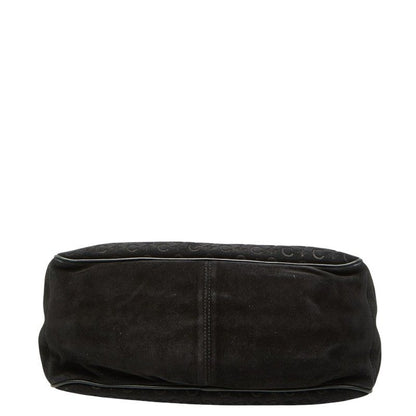 Celine C Macadam Boogie Bag Handbag Black Suede Leather — view 3