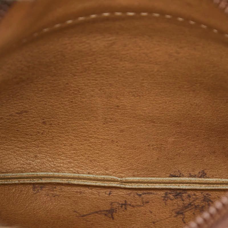 Loewe Anagram Shoulder Bag Pochette Beige Brown Suede Leather — view 6
