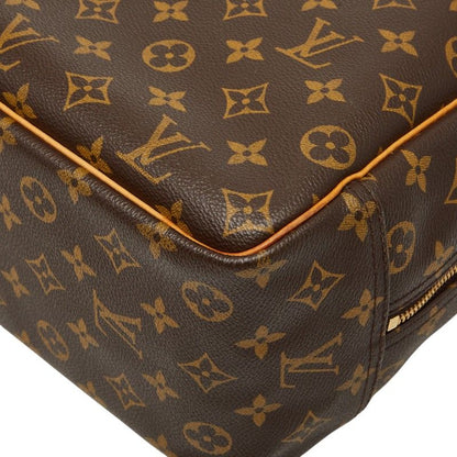 Louis Vuitton Monogram Deauville Handbag Brown Leather — view 4