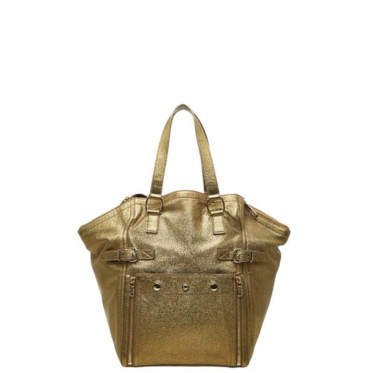 Saint Laurent Rive Gauche Downtown Tote Gold Leather
