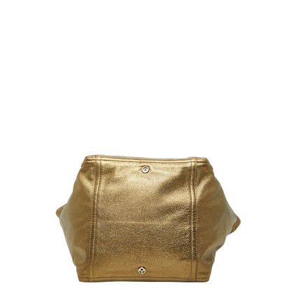 Saint Laurent Rive Gauche Downtown Tote Gold Leather — view 3