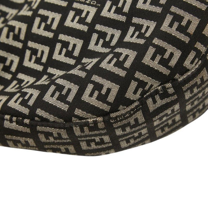 Fendi Zucchino Shoulder Bag Black White Canvas Leather — view 7