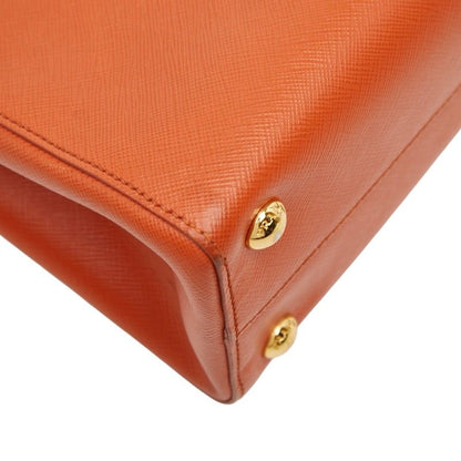 Prada Galleria 2-Way Shoulder Bag Orange Saffiano Leather — view 5