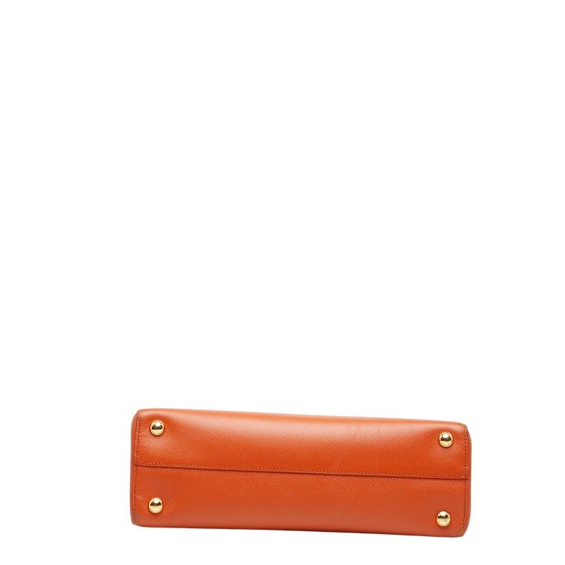Prada Galleria 2-Way Shoulder Bag Orange Saffiano Leather — view 3