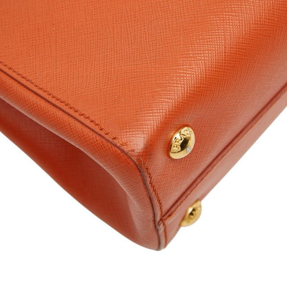 Prada Galleria 2-Way Shoulder Bag Orange Saffiano Leather — view 7