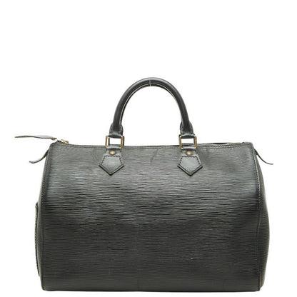 Louis Vuitton Epi Speedy 35 Boston Bag Noir Black Leather