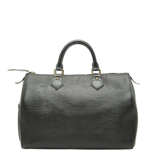 Louis Vuitton Epi Speedy 35 Boston Bag Noir Black Leather