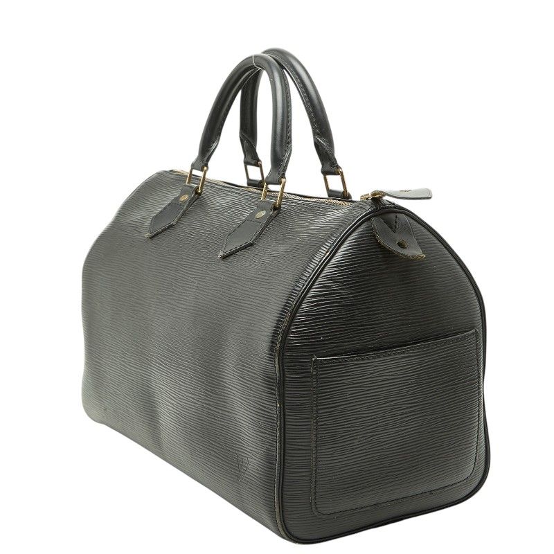 Louis Vuitton Epi Speedy 35 Boston Bag Noir Black Leather — view 2