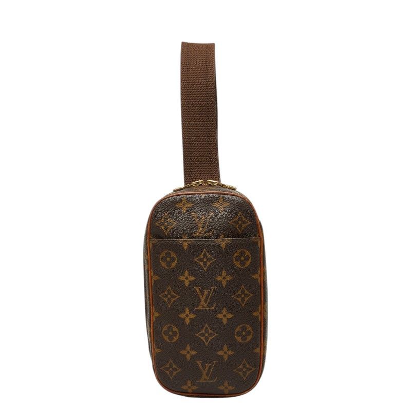 Louis Vuitton Monogram Pochette Gange Belt Bag Brown Leather