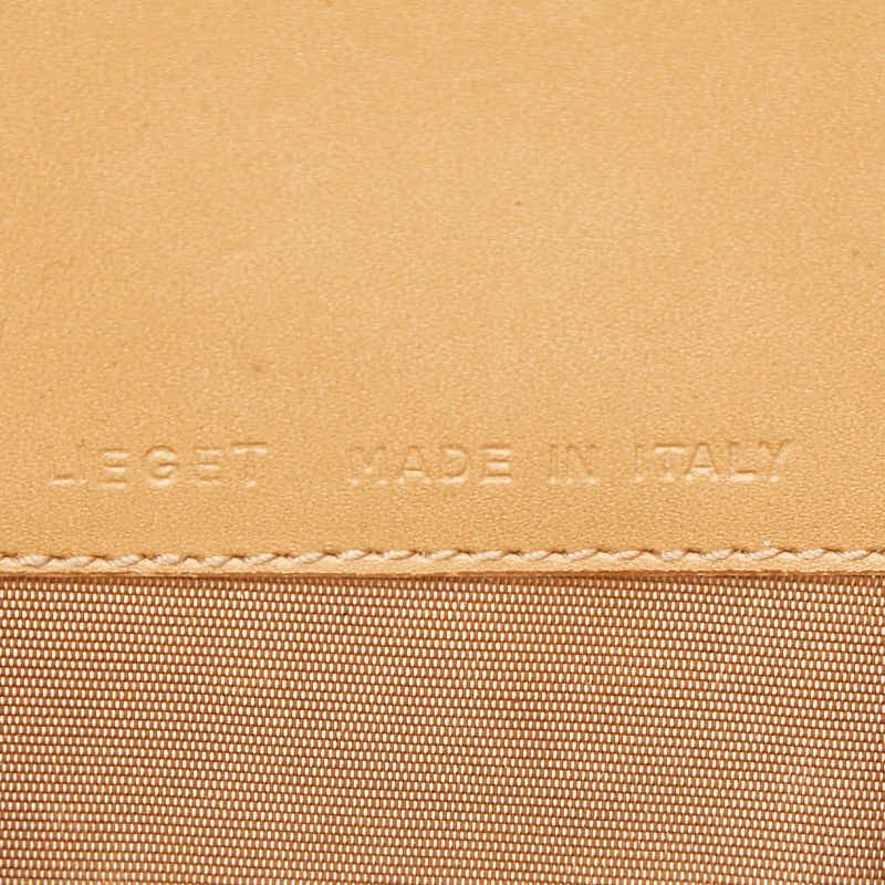 Bvlgari Logo Mania Shoulder Bag Pouch Beige Brown Canvas Leather — view 6
